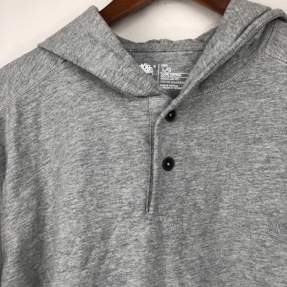 NWT Timberland Gray Lightweight Hoodie Sweatshirt Size Large